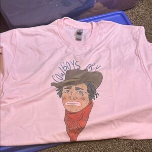 Gildan Pink Cowboy Graphic Tee